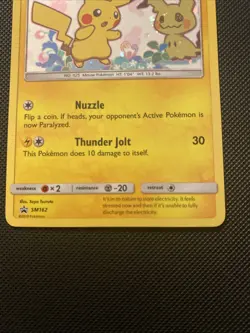 Pikachu SM162 Sm Holo Black Star Promo card, Lightly Played - Image 3