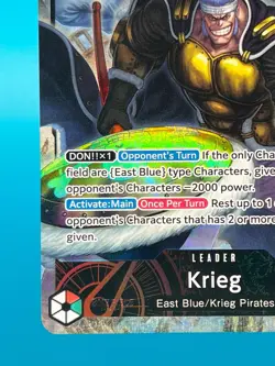 One Piece OP15 Krieg Leader OP15-001 Alt ART Foil - Adventure On Kami's Island - Image 5