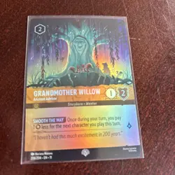 Disney Lorcana Winterspell GRANDMOTHER WILLOW Ancient Advisor Epic Foil #206/204 - Image 1