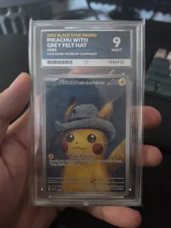Pikachu with Grey Felt Hat Graded Ace 9 Pokemon TCG Card - Image 1