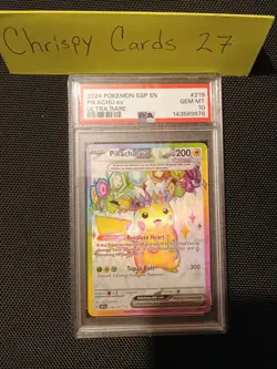 2024 Pokemon Surging Sparks Pikachu ex Ultra Rare 219/191 PSA 10 - Image 3
