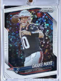 2025 Panini Prizm - Drake Maye #165 White Disco Prizm - Image 2