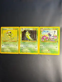 Pokemon Card Lot of 3 Featuring Butterfree Evolution 1999-2000 Base Set - Image 1