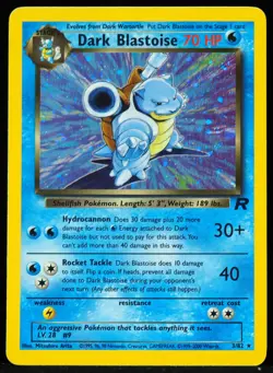Dark Blastoise #3/82 Team Rocket NM Hand Swirl Pokemon Card - Image 1