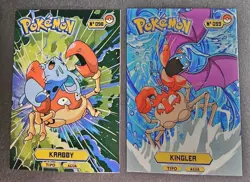 KRABBY X KINGLER - POKEMON KANTO CARDS TOP POKEDEX CCG FOIL - Image 1