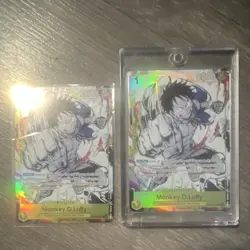 Monkey.D.Luffy One Piece Card Game Holo Character Cards Lot - 2 English Cards - Image 2