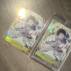 Monkey.D.Luffy One Piece Card Game Holo Character Cards Lot - 2 English Cards - Image 3
