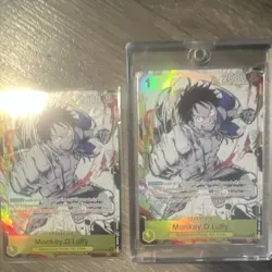 Monkey.D.Luffy One Piece Card Game Holo Character Cards Lot - 2 English Cards - Image 5
