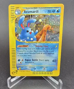 Azumarill Holo Rare H4/H32 Aquapolis 2003 Pokemon E-reader WOTC Card - LP - Image 5
