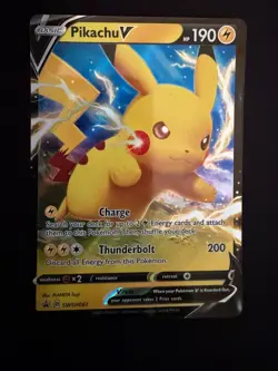 Pikachu V SWSH061 SWSH: Sword & Shield Promo Cards NM Pokemon - Image 1