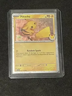 Pokemon TCG Pikachu 051 /162 Stamped 2026 Pokemon Day Promo Card - Image 1