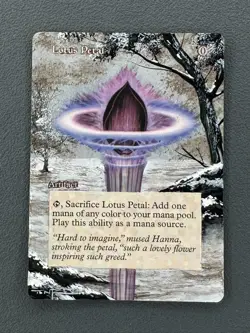x4 Lotus Petal MTG Hand Painted Borderless Extended Season Altered NEW Art Tentz - Image 3