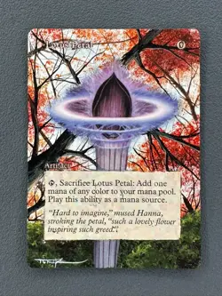 x4 Lotus Petal MTG Hand Painted Borderless Extended Season Altered NEW Art Tentz - Image 5