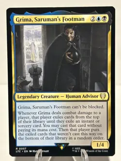 Grima, Saruman's Footman 57 R Commander: The Lord of the Rings NM MTG - Image 1