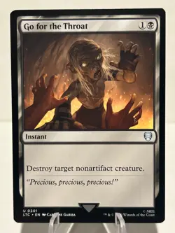 Go for the Throat 201 U Commander: The Lord of the Rings NM MTG - Image 1