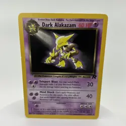 Pokemon TCG Dark Alakazam 18/82 Team Rocket Regular Rare Stage 2 Psychic 60 HP - Image 1