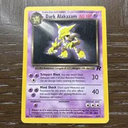 Pokemon TCG Dark Alakazam 18/82 Team Rocket Regular Rare Stage 2 Psychic 60 HP - Image 4