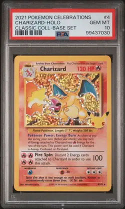 Charizard Holo 4 Celebrations Classic Collection Pokemon PSA 10 *030 - Image 1
