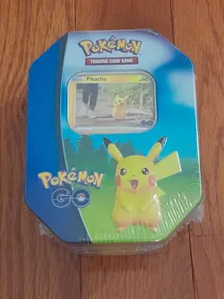 Pokemon TCG Pokemon Go Tin Pikachu Factory Sealed - Image 1