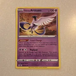 Pokemon TCG Galarian Articuno 063/203 Evolving Skies Holo Rare 120 HP - Image 1