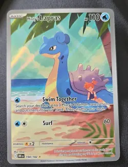 Pokemon TCG Misty's Lapras Destined Rivals 194/182 Illustration Rare - Image 1
