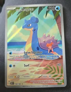 Pokemon TCG Misty's Lapras Destined Rivals 194/182 Illustration Rare - Image 4