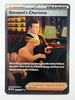 Pokemon Giovanni's Charisma Special Illustration Rare SV 151 204/165 - Image 1