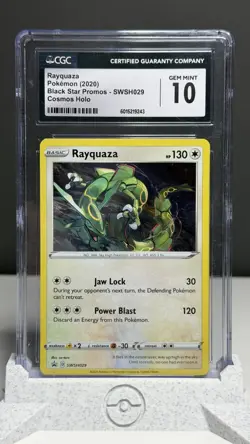 2024 POKEMON SWSH BLACK STAR PROMO #029 RAYQUAZA-HOLO CGC 10 GEM MINT - Image 1