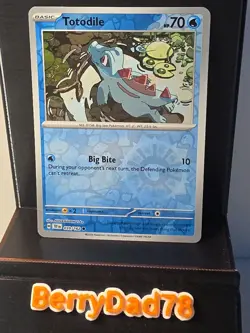 Totodile 039/162 SV05: Temporal Forces Reverse Holo Pokemon TCG NM - Image 1