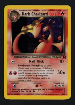 Dark Charizard 4/82 Team Rocket Unlimited Holo Rare Pokemon TCG - Image 1