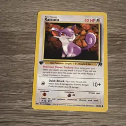 Rattata 66/82 1st Edition Common Condition Team Rocket WOTC - Image 1