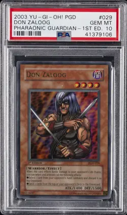 2003 YU-GI-OH! PGD-PHARAONIC GUARDIAN 1ST ED #029 DON ZALOOG PSA 10 - Image 1