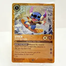Disney Lorcana Promo Cards Stitch Carefree Snowboarder 42/p3 NM - Image 1