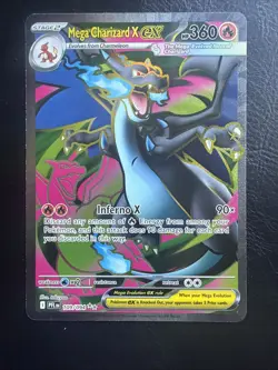 Mega Charizard X Ex 109/094 Full Art Phantasmal Flames Pokemon Tcg MINT - Image 1