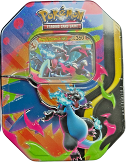 Pokemon TCG Mega Charizard X EX Tin Sealed Charizard Promo Card Collectors Tin - Image 1