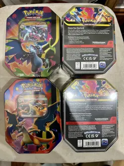 Pokemon TCG - Mega Charizard ex Tins X + Y - FACTORY SEALED - Image 2