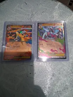 Pokemon TCG Mega Charizard ex X MEP 029 and Y MEP 030 Black Star Promo - Pair - Image 1