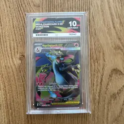 Pokemon TCG Mega Charizard X Ex SR 109/094 ACE 10 PERFECT SUBGRADES Gem Mint - Image 1