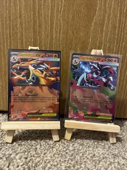 Pokemon TCG Mega Charizard ex X MEP 029 and Y MEP 030 Black Star Promo - Pair - Image 1