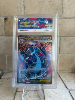 Mega Charizard X ex #023 ACE 9 MINT – Pokemon TCG - UPC Promo – Graded Slab - Image 1