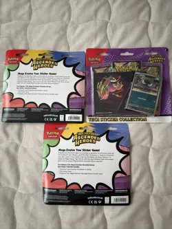 Pokemon TCG: Ascended Heroes Tech Sticker & Blister Pack Bundle (NEW SEALED) - Image 2