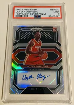 Onyeka Okongwu 2020-21 Panini Prizm Silver Prizm Rookie Auto RC, PSA 9 🏀🔥✍🎨 - Image 2