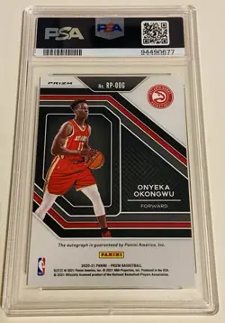 Onyeka Okongwu 2020-21 Panini Prizm Silver Prizm Rookie Auto RC, PSA 9 🏀🔥✍🎨 - Image 3