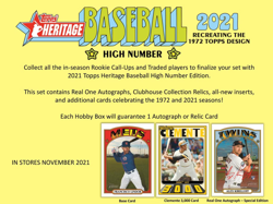 2021 Topps Heritage High Number Baseball Factory Sealed Hobby Box - Image 4