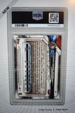 2018 Bowman #49 - Shohei Ohtani RC Rookie - PSA 9 Mint - Image 2