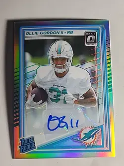 2025 Panini Donruss Optic - Autographe Rookie Card Ollie Gordon II #191/199 - Image 1