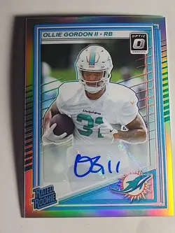 2025 Panini Donruss Optic - Autographe Rookie Card Ollie Gordon II #191/199 - Image 2