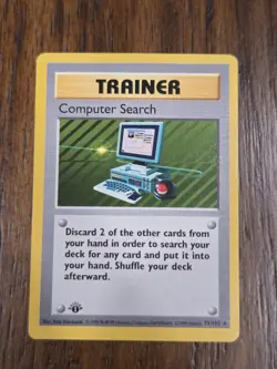 1st Edition Base Set Computer Search 71/102 NM/LP - Image 1