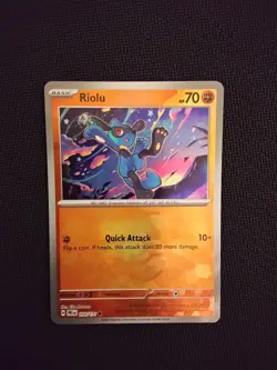 Pokemon TCG Riolu (Master Ball Pattern) 050/131 Prismatic Evolutions Holo - Image 1