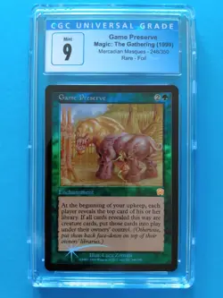 FOIL🌈🌳🫎Game Preserve🫎🌳🌈Mercadian Masquess | Vintage MTG | Mint+ CGC 9! - Image 1